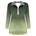 thumbnail image 3 of Harpily Women's Casual Top Women's V Neck 3/4 Sleeve Tops Quarter Zip Collared Shirts Shirts Summer Tees, 3 of 3