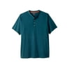 Boulder Creek By Kingsize Men's Big & Tall Heavyweight Short-Sleeve Henley Shirt