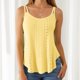 thumbnail image 2 of Camiseta sin mangas de gasa para mujer - Camiseta sin mangas holgada con cuello redondo, 2 of 5