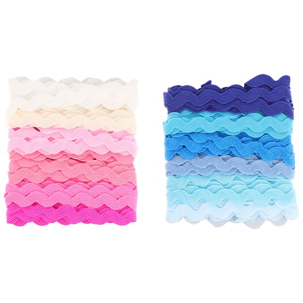 BRIGHTFUFU 2pcs Ribbon de ribina de ribina de rimbra de 8 mm Multicolor Ribbon para la decoración de la fiesta Craft Diy Crafts (6 colores/PC, color 7+8)