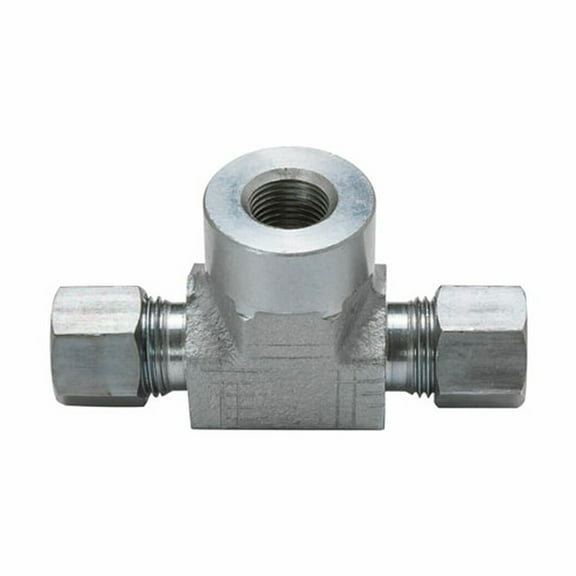 GlowShift | 5/16" Transmission Line T-Fitting Adapter for Car and Truck Trans Temp Gauge Sensors