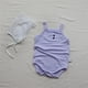 thumbnail image 2 of Gibobby Ropa Para Bebe Bebé recién nacido infantes niñas niños algodón verano sólido sin mangas ropa(Morado, 6-12 Meses), 2 of 4