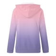 thumbnail image 3 of HAPIMO Women's Winter Outfits Gradient Coat Loose Jackets Long Sleeve Outwear Pockets Casual Drawstring Sweatshirts Fashion Zip Up Hoodie Fall Pink XL, 3 of 4