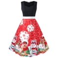 thumbnail image 1 of Tamaño más retro de Navidad Impreso Pin de Vestir Rosegal Vestidos casuales de talla grande, 1 of 5