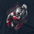 thumbnail image 2 of Superman Propaganda Superman Women's T Shirt, Navy, Large, 2 of 6