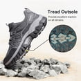 thumbnail image 4 of Gexuosn All-Terrain Hiking Shoes Men Lightweight Breathable Anti Slip Outdoor Trekking Trails Shoes,Gray, 4 of 6