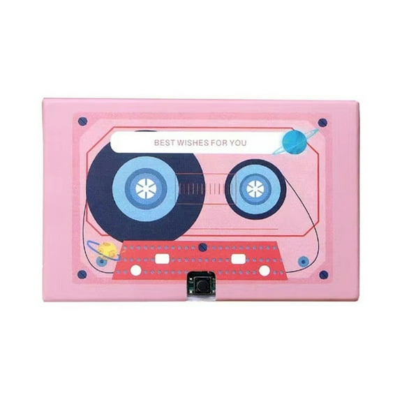 Necvior Elegant Sound Greeting Card Unique Voice Cassettes Tape Recordable Surprise for Birthdays and Anniversaries