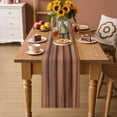 thumbnail image 2 of Western Barn Door Table Runner - 60 Inch Long Country Farmhouses Wooden Grain Brown Cotton and Linen Blended Dress Scarves Farmhouse Table Runner for Kitchen Dining, Coffee Table, 13" x 60", 2 of 8
