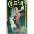 thumbnail image 2 of J. Chaume 17x24 Gold Ornate Framed and Double Matted Museum Art Print Titled - Run Cycles !! This is My Favorite Brand ’(C.1900), 2 of 4