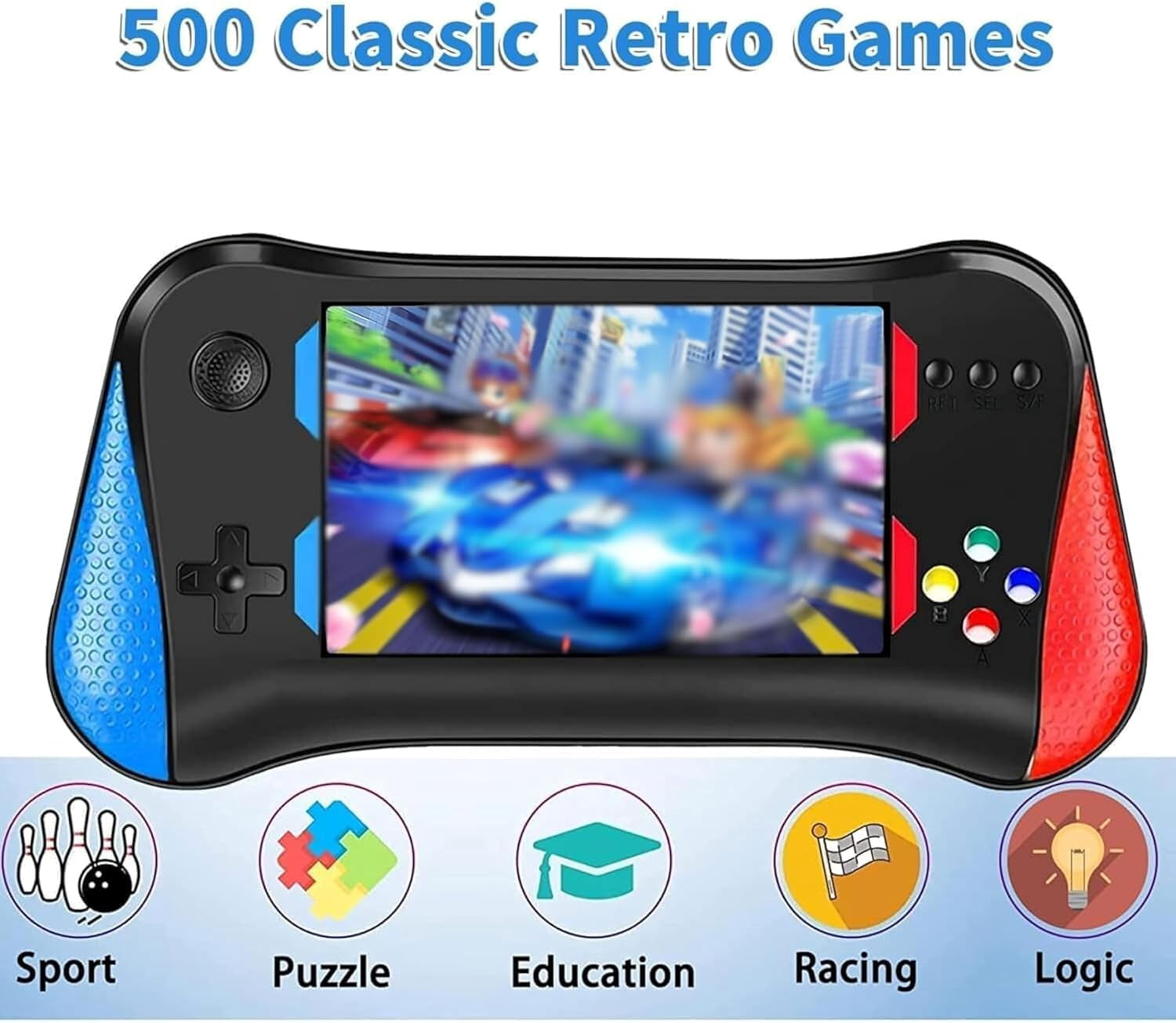 New model Retro handheld portable game console, 3.5-inch HD screen, two-player retro game console, two controllers | Compatible with TV/PC/Projector, perfect for holidays and cozy moments