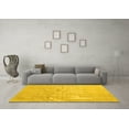 thumbnail image 3 of Ahgly Company Indoor Square Solid Yellow Modern Area Rugs, 5' Square, 3 of 4