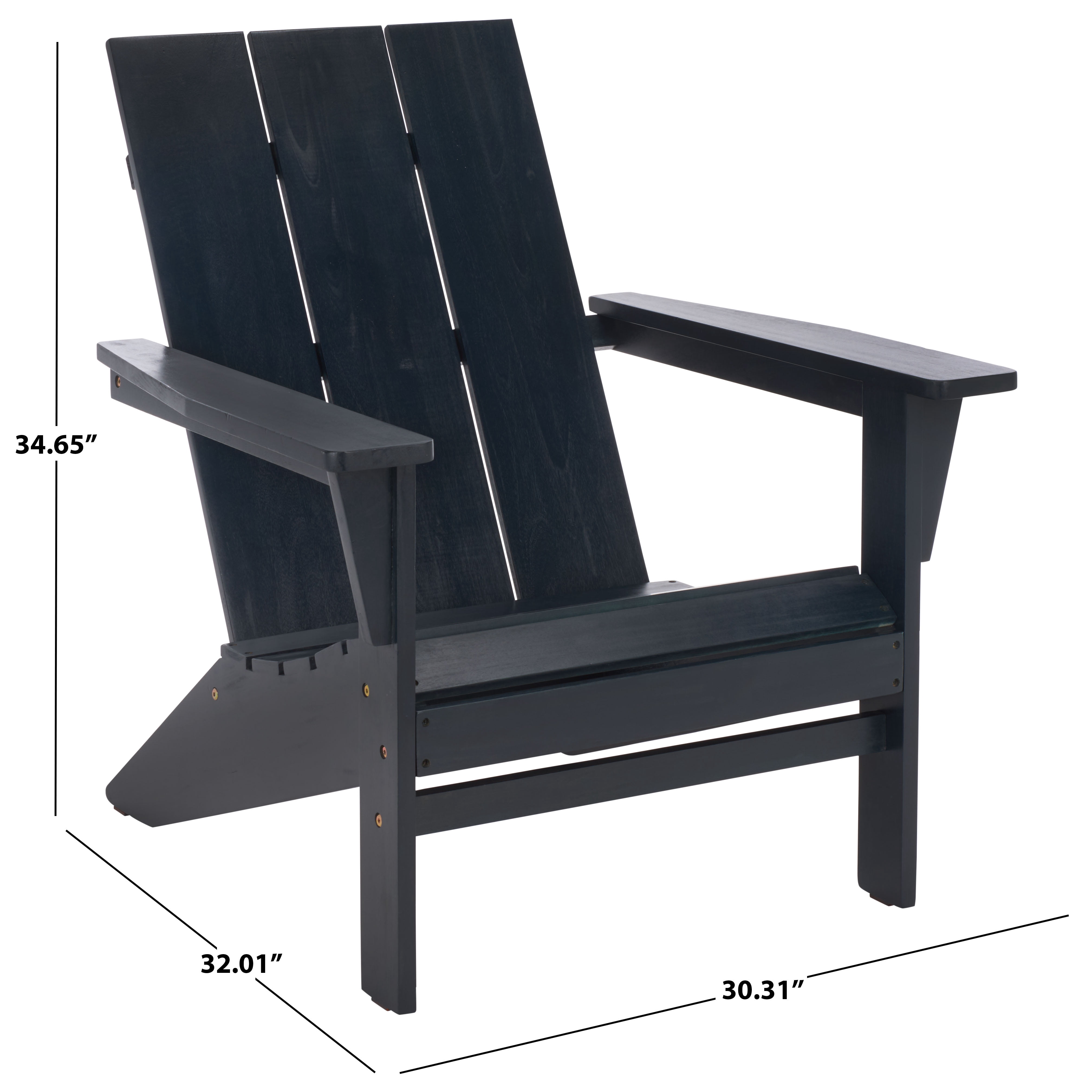Safavieh Alton Outdoor Wood Adirondack Chair, Midnight Blue