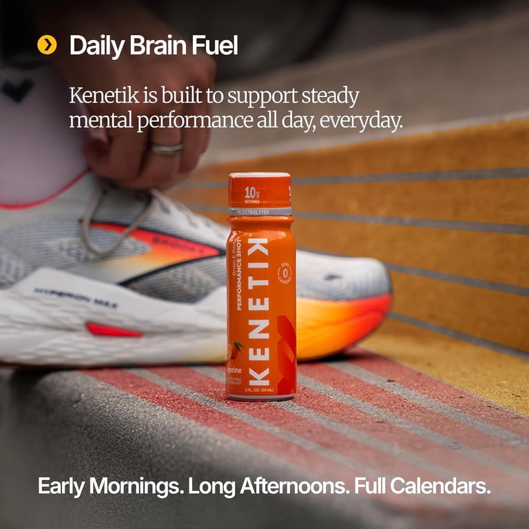KENETIK Caffeine-Free Focus Shots – Brain Fuel for Mental Clarity