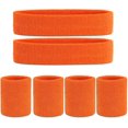 thumbnail image 1 of Juego de bandas para el sudor, conjunto de muñequeras con diadema deportiva (6 piezas) Bandas para el sudor Tela de rizo Sincero  Hogar, 1 of 4