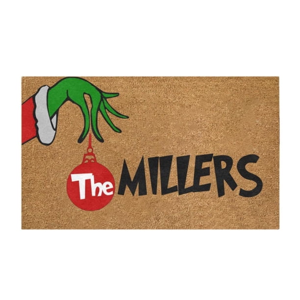 Cateissary Christmas Floor Mat Cute Cartoon Party Nonslip Restaurant Kitchen Hotel Holiday Door Room Living Home Dining Carpet Kits de decoración para fiestas Numero 3