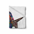 thumbnail image 2 of Southwestern Soft Flannel Fleece Throw Blanket, Kokopelli Hare Abstract Colorful Silhouette Prehistoric, Cozy Plush for Indoor and Outdoor Use, 50" x 60", Multicolor, by Ambesonne, 2 of 6