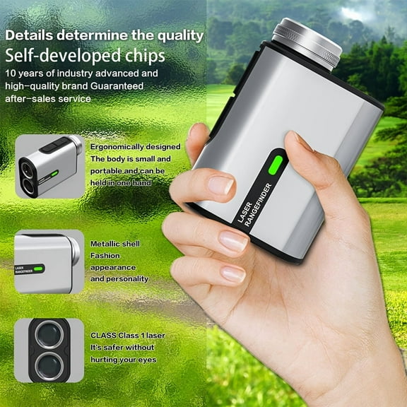 1200Yard 6X Magnification Laser Golf RangeFinder for Golf for Hunting Accurate Slope Switch Pulse Vibration Target Lock Trajectory Compensation Lithium Battery Type-C Rechargeable,
