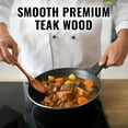 thumbnail image 2 of Kitchen 9.4-inch teak cooking spoon - durable, non-stick wooden kitchen utensil, for cooking, stirring, mixing, and serving - heat-resistant, smooth surface kitchen spoon, suitable for non-stick pans, 2 of 4