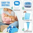 thumbnail image 3 of 12 Pack Cat Litter Refills Bags,Litter Refills Compatible with genie bag refills Cartridge,Cat Litter Refills Scented Bag Compatible with Your Standard and Plus Genie Litter Refill Cartridge,Bule, 3 of 7