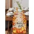 thumbnail image 2 of Table Runners 72 Inches Long Dress Scarves, Autumn Pumpkin Farmhouse Kitchen/Dining Table Runner, Coffee Tablerunners, Thanksgiving Orange Red Vintage Wooden 13x72 Inch, 2 of 7