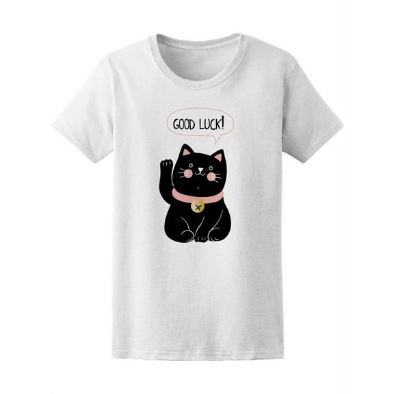 Kawaii Maneki Neko Lucky Cat Tee Women's -Image by Shutterstock