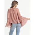 thumbnail image 3 of Jessica Simpson Women's Elaine Ruffle Blouse with Long Sleeves, Sizes XS-XL, 3 of 6