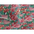 thumbnail image 3 of Ambesonne Tropical Quilted Bedspread Set 3 Pcs, Exotic Leaves Tropical, Twin, Dark Coral Green, 3 of 4