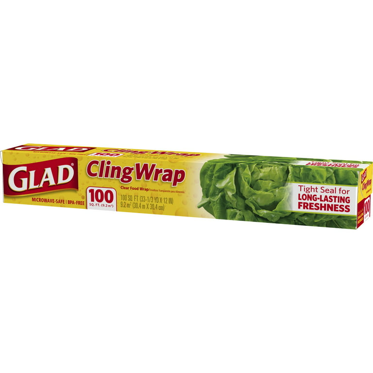 GLAD CLING WRAP 200 SQ FT, Aluminum Foil & Wax Paper