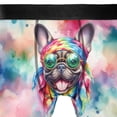 thumbnail image 4 of Hippie French Bulldog Portrait Watercolor Tie-Dye Vintage Styles All Over Print Boxer Briefs Underwear for Men Dad Dog Lover Gifts - 00014, 4 of 6
