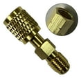 thumbnail image 4 of R32 R454B Brass Adapter,1/4" Female to 1/4" Male Reverse Thread Adapter,Zero-Leak Gas Connector for Refrigerant Tanks,Heavy Duty Quick Connect Fittings for R32 R454B Refrigerant Tanks, 4 of 6