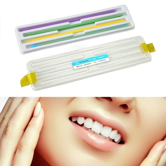 Tooth Polishing Sanding Strips, 60pcs Abrasive Teeth Polishing Strip Finishing File 4mm Thickness for Teeth Stains