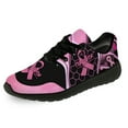 thumbnail image 4 of Uminder Womens Walking Shoes Breast Cancer Awareness Sneakers Black Shoes Size 8, 4 of 5