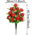 thumbnail image 2 of Artificial Cemetery Flowers, Set of Artificial Rose Bouquet Graveyard Memorial Flowers with Vase for Cemetery Headstones Decoration (Red-Pcs), 2 of 5