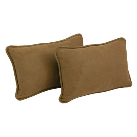 Blazing Needles Microsuede 20 x 12 in. Rectangle Decorative Throw Pillows - Set of 2