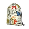 thumbnail image 2 of XMXT Unisex Drawstring Backpack for Women Men, Vintage Painting Dragonfly Butterfly Waterproof Gym Bag String Bags for Shopping Sport Travel, m, 2 of 8