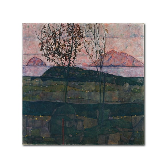 Egon Schiele 'Setting Sun' Canvas Art
