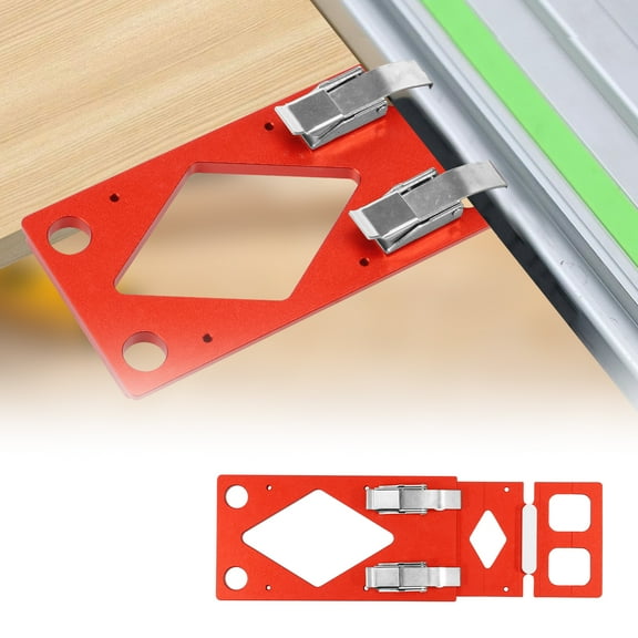 Track Saw Square Guide with Edge Support CNC Machined Aluminum Alloy 90 Degree Right Angle Guide Circular Saw Accessory for Fast Easy Cuts