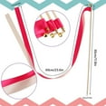 thumbnail image 2 of 100pcs Silk Ribbon Wands with Bells Colourful Streamers Stick   Wedding Streamers Party Favors for Wedding Party Holiday Celebration Decoration, 2 of 8