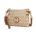 thumbnail image 2 of MKF Collection by Mia K MKF-MM5739BG Geneve M Signature Crossbody Bag, Beige, 2 of 4