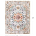 thumbnail image 7 of ARJINCUTE Non Slips Boho Area Rugs 4' x 6', Vintage Floor Carpet, Soft Touch Low Pile Machine Washable, Orange-Red, 7 of 7