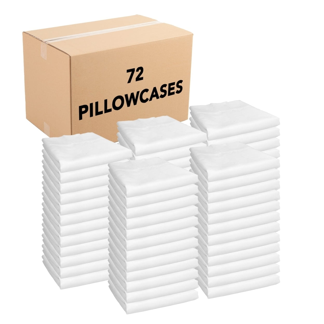 Arkwright Lulworth Soft White Pillowcases (Bulk Case of 72), 200 Thread
