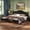 Black, variant on Euroco Wood King Size Platform Bed, White