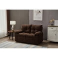 thumbnail image 6 of Home Square 3-Piece Set with Linen Loveseat and 2 Chairs in Brown, 6 of 17
