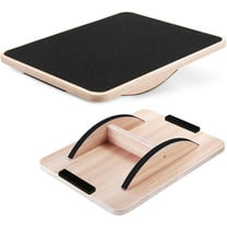17.5” Wooden Rocker Board for Balance Exercises (Black)