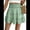 Light Green, variant on Womens Summer Flowy High Waist Ruffle Casual Cute Boho Beach Short Skirts Built-in Shorts White S