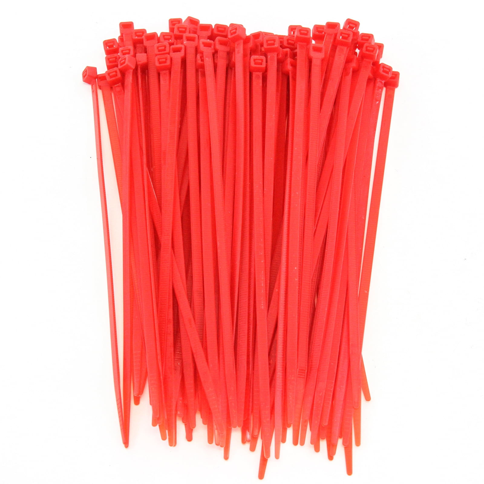 Red Hound Auto 1000 Pack Heavy Duty 8 inches (50lbs) Zip Cable Tie Down Strap Wire Uv Red Nylon Wrap