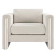 thumbnail image 5 of Armchair Accent Chair, Ivory White, Fabric, Living Kitchen Cafe Bistro Hospitality Restaurant, Modern Contemporary HB34790, 5 of 9