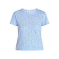 thumbnail image 6 of Joyspun Women’s Pointelle Knit Short Sleeve Sleepwear Tee, Sizes XS-3X, 6 of 6