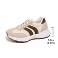 thumbnail image 7 of Rokment Women's Skate Fashion Sneakers Comfortable Suede Color Block Platform Running Walking Tennis Shoes Spring Fall Fashion Casual Skateboard Footwear Beige Size 6, 7 of 7