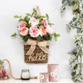 thumbnail image 3 of Corona de primavera artificial hecha a mano para la puerta de entrada - FloralBasket Summer Delight, 3 of 8